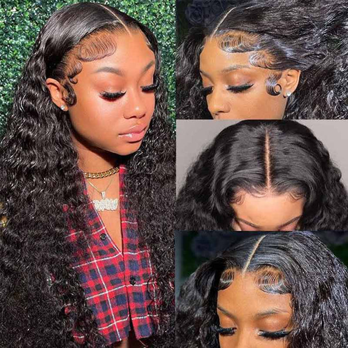 natural-looking wear and go glueless wig with bouncy waves