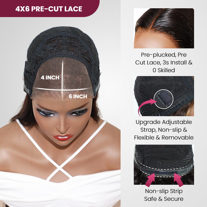 qvr pre cut lace wig upgraded adjustable strap, non slip, pre cut lace wig