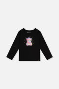 Raglan Organic Cotton T-Shirt Black-0