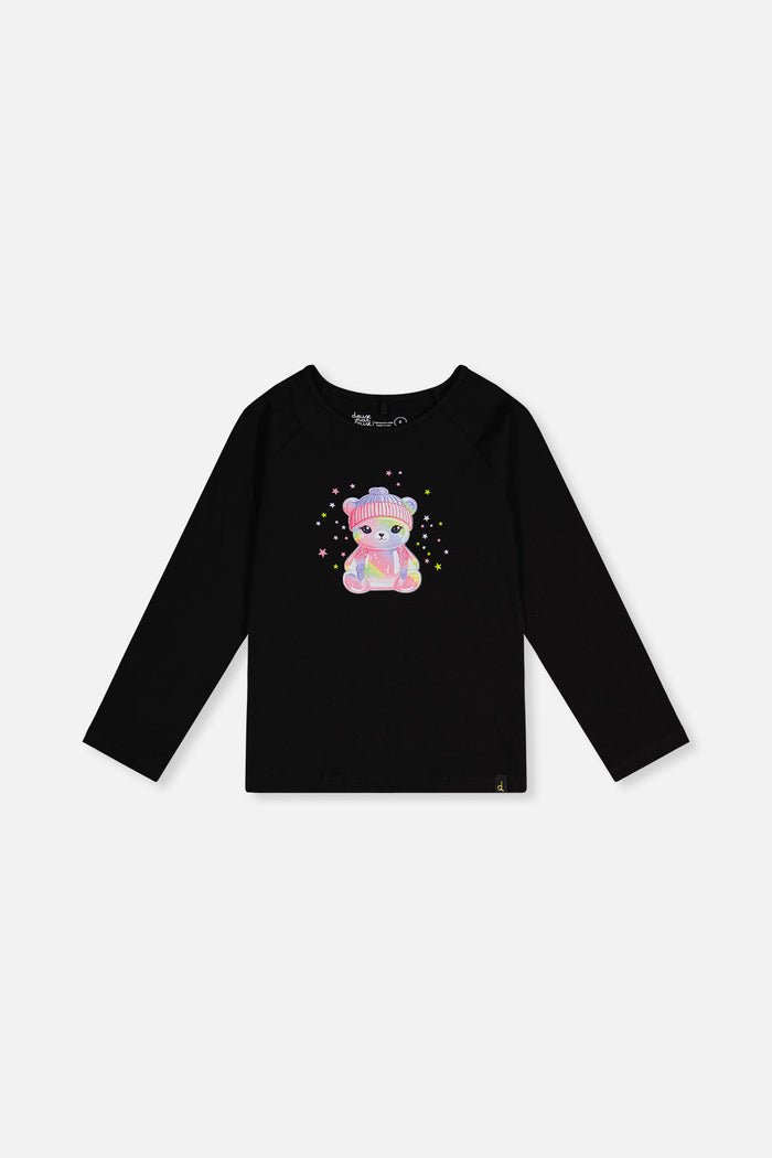 Raglan Organic Cotton T-Shirt Black-0