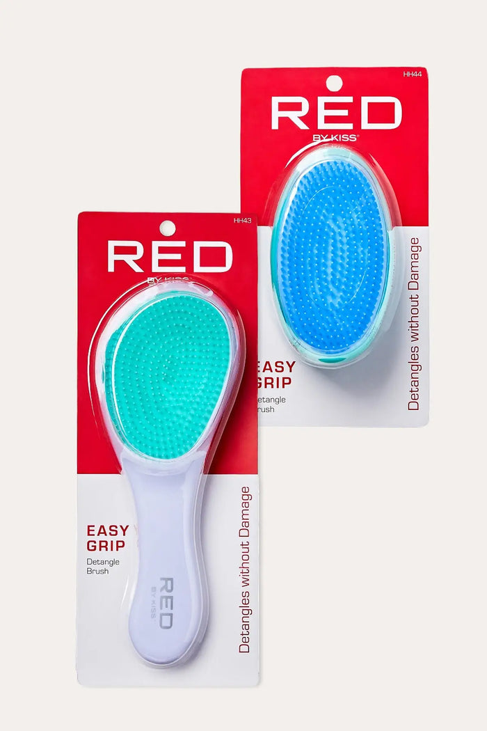 RED BY KISS EASY GRIP DETANGLING BRUSH RED BEAUTY