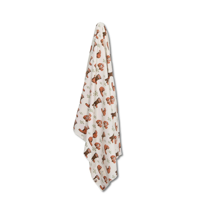 MeOMyEarth Red Panda Swaddle Blanket