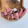 Red Striped Bow Seamless Hair Ties - Olita Gifts & Goods