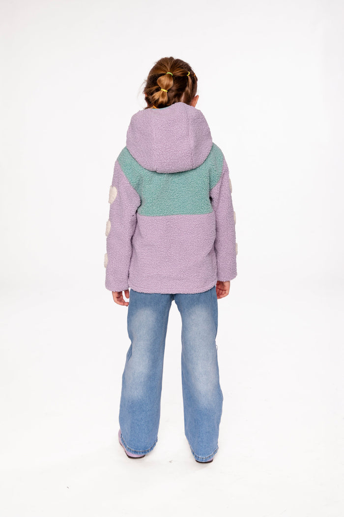 Reversible Mid-Season Jacket Pale Blue-Grey And Mauve-3