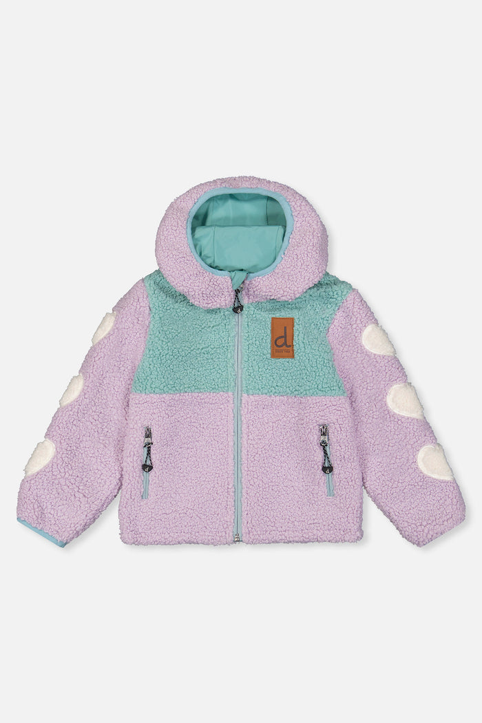 Reversible Mid-Season Jacket Pale Blue-Grey And Mauve-4