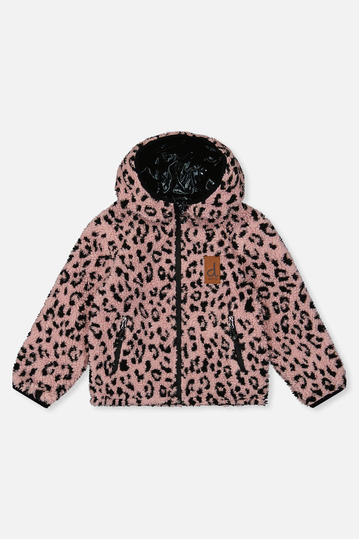 Reversible Mid-Season Jacket Pink And Black-4