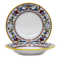 RICCO DERUTA DELUXE: Pasta/Soup Rimmed Bowl Plate (White Center)