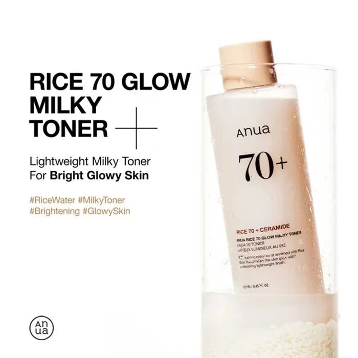 Rice 70 Glow Hydrating Milky Essence Toner Radiant Skin - 250ml