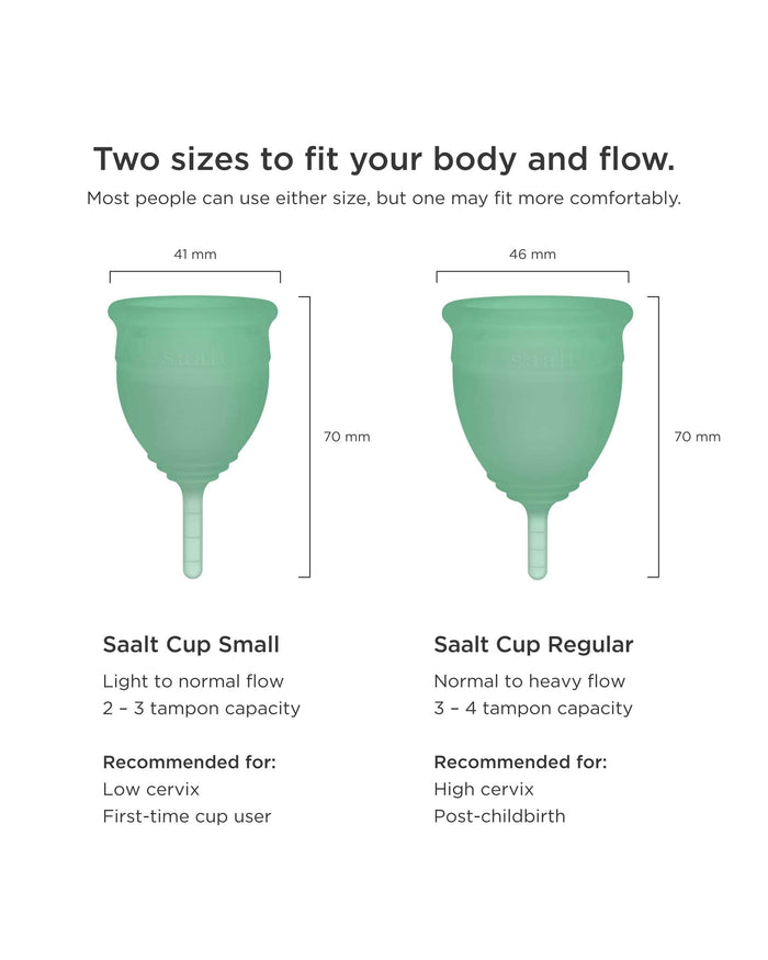 Saalt Twin Pack – Menstrual Cups (Original + Soft)