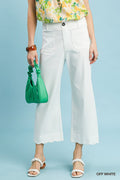 Scallop Hem Wide Leg Pants