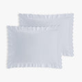 Scalloped Starlight Standard Pillow Case Set in Blue
