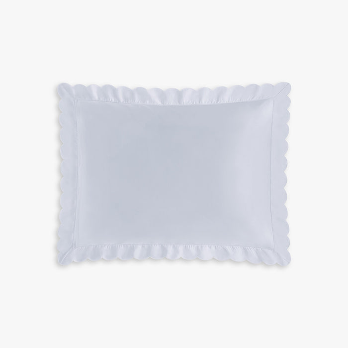 Scalloped Starlight Standard Pillow Case Set in Blue backside
