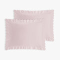 Scalloped Starlight Standard Pillowcase Set in Rose