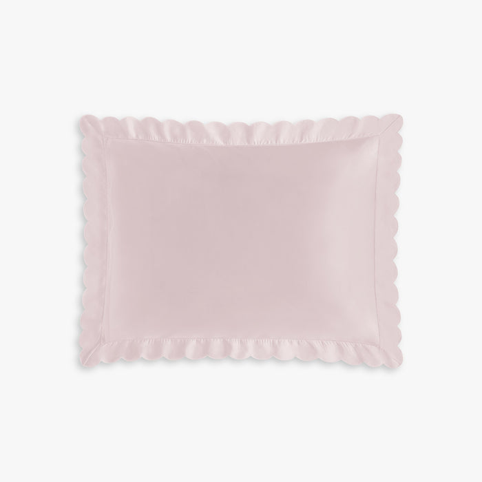 Scalloped Starlight Standard Pillowcase Set in Rose Backside