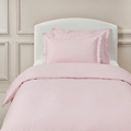 Scalloped Starlight Twin Duvet Set in Rose