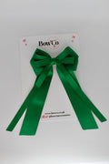 School Bow Forest Green - Loop Bow Tail Clip