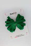 School Bow Forest Green - Spiral Bow - Clip