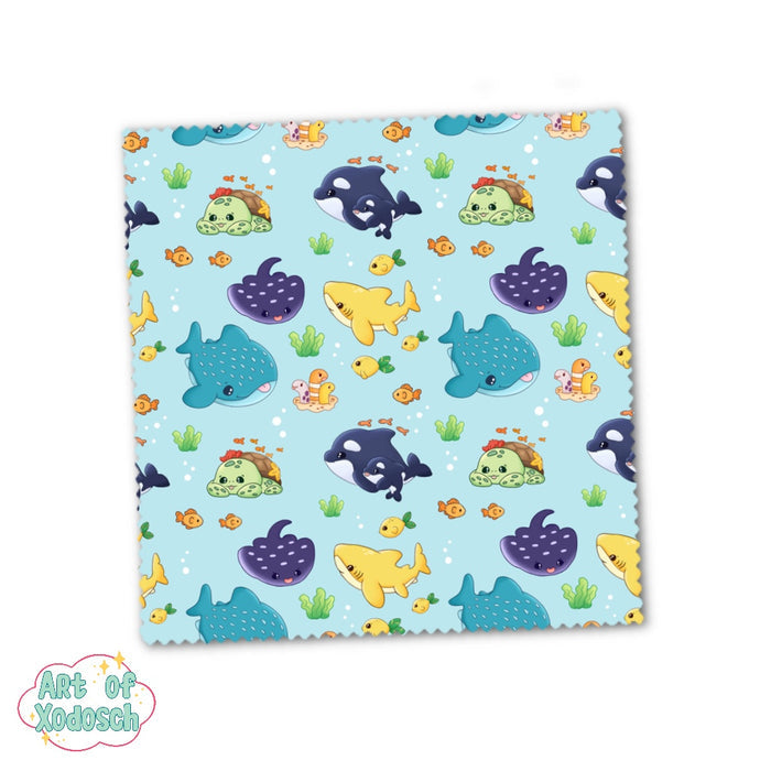 sea animals - lens cloth