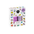 Set of 2 Kids Nail Polish & Stickers WOW