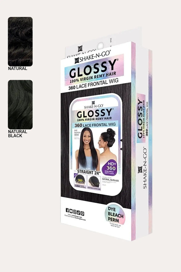 SHAKE N GO  GLOSSY 100% VIRGIN REMY HAIR GLUELESS 13X4 HD 360 LACE FRONT WIG - STRAIGHT 24" - BSW BEAUTY CANADA