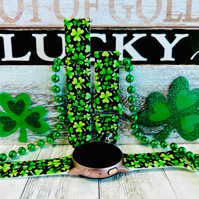 Shamrock Print Silicone Band For Samsung Watch