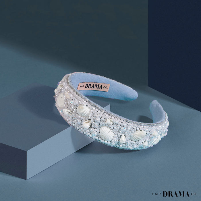 Shell & Pearl Flat Band - Blue