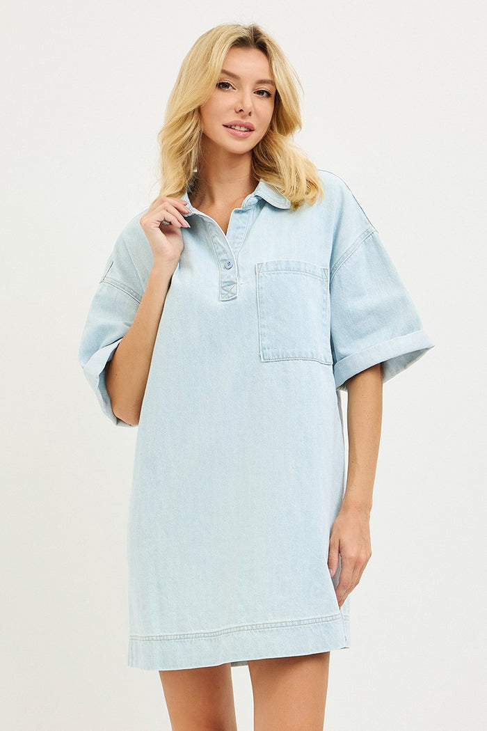 Short Sleeve Shirt Dress
