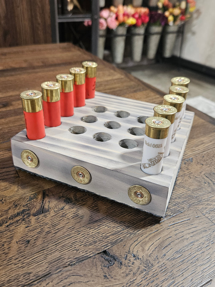 Shotgun Shell Tic-Tac-Toe Peg Gameboard