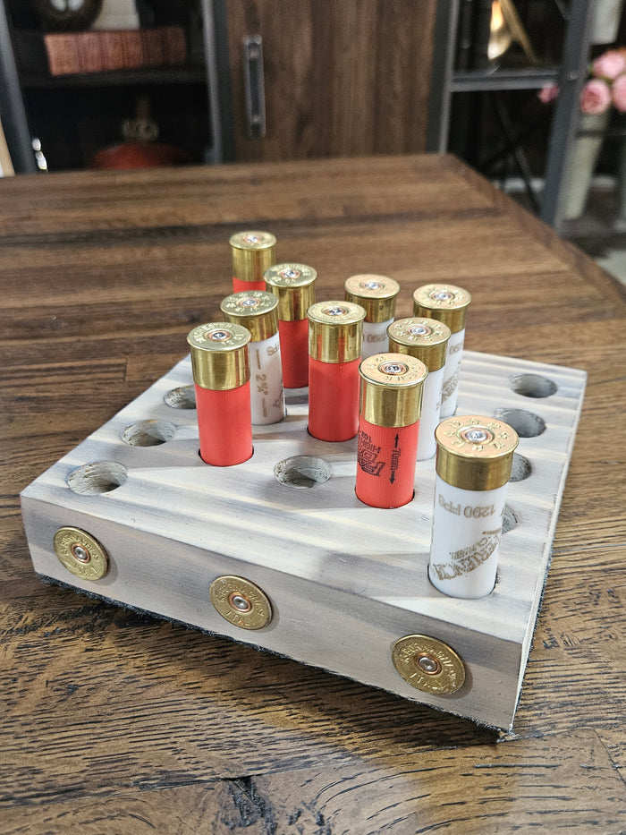 Shotgun Shell Tic-Tac-Toe Peg Gameboard
