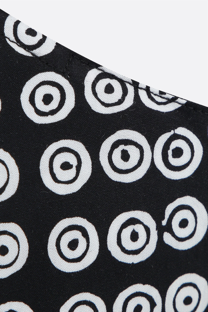singature circles print fabric face mask