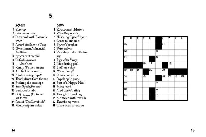 Sip & Solve Easy Mini Crosswords - Olita Gifts & Goods