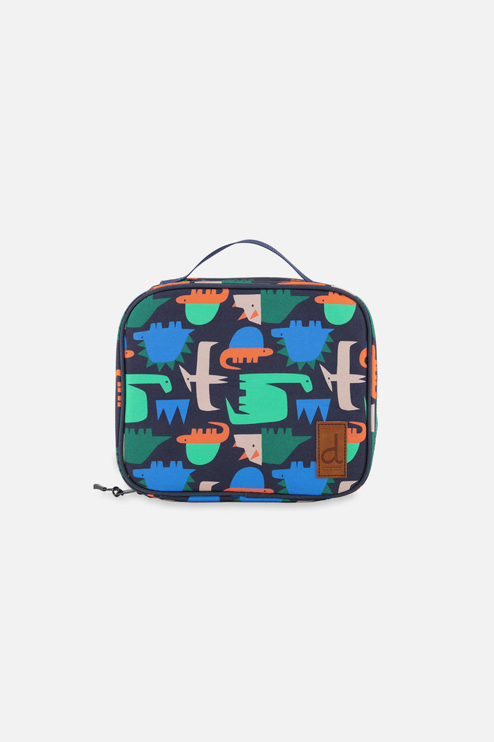 Snack Box Blue Dinosaur Print-0
