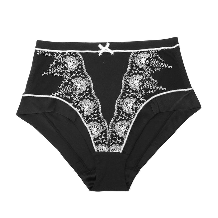 Snowdrop Silk and Organic Cotton Full Brief in Black – Juliemay Lingerie