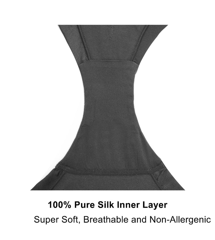 Snowdrop Silk and Organic Cotton Full Brief in Black, view 3 – Juliemay Lingerie