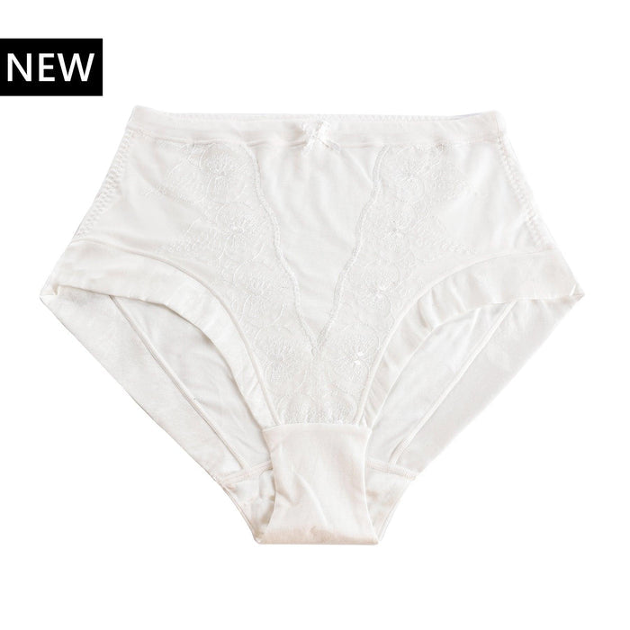 Snowdrop Silk and Organic Cotton Full Brief in White – Juliemay Lingerie