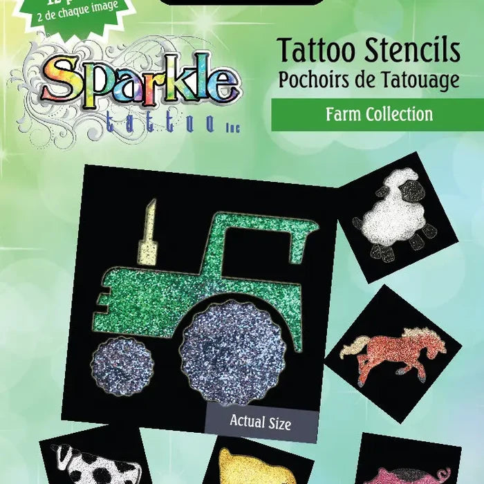 Sparkle Tattoo Stencils - Farm Collection