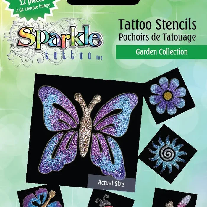 Sparkle Tattoo Stencils - Garden Collection