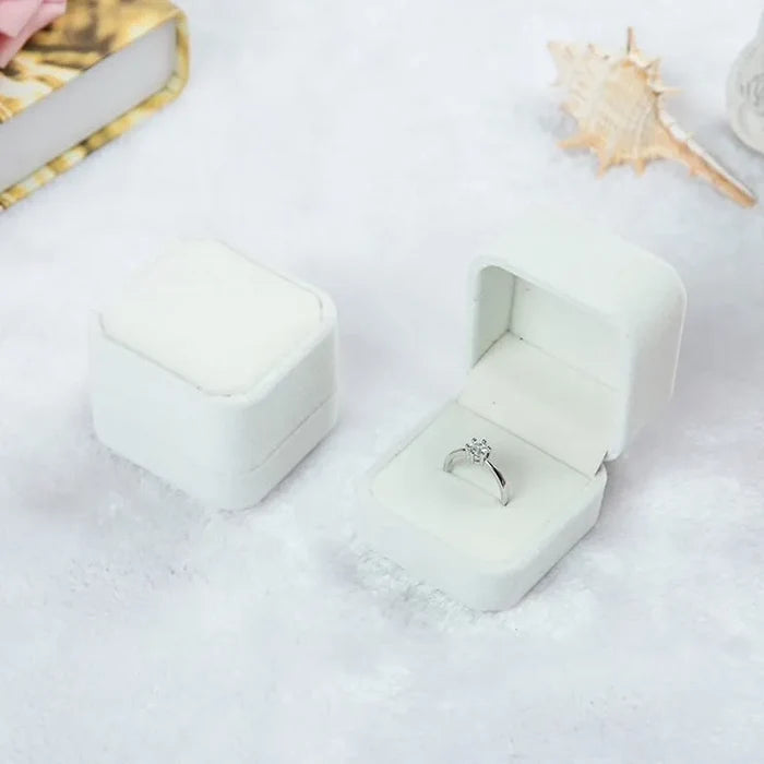 Wedding - Square Velvet Ring Boxes - More Colors Available