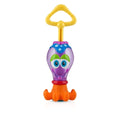 The Squid Squirter Water Squirter is a colorful interactive octopus-shaped bathtime toy with a purple body, blue and green eyes, orange tentacles, and a yellow handle, shown standing upright on a white background.