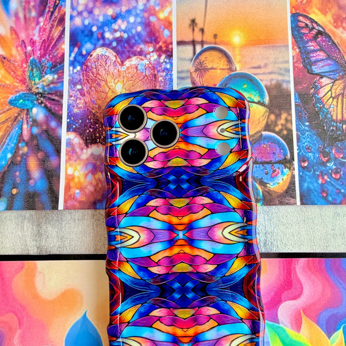 Stained Glass Dreams Wavy Luxe MagSafe Case for iPhone