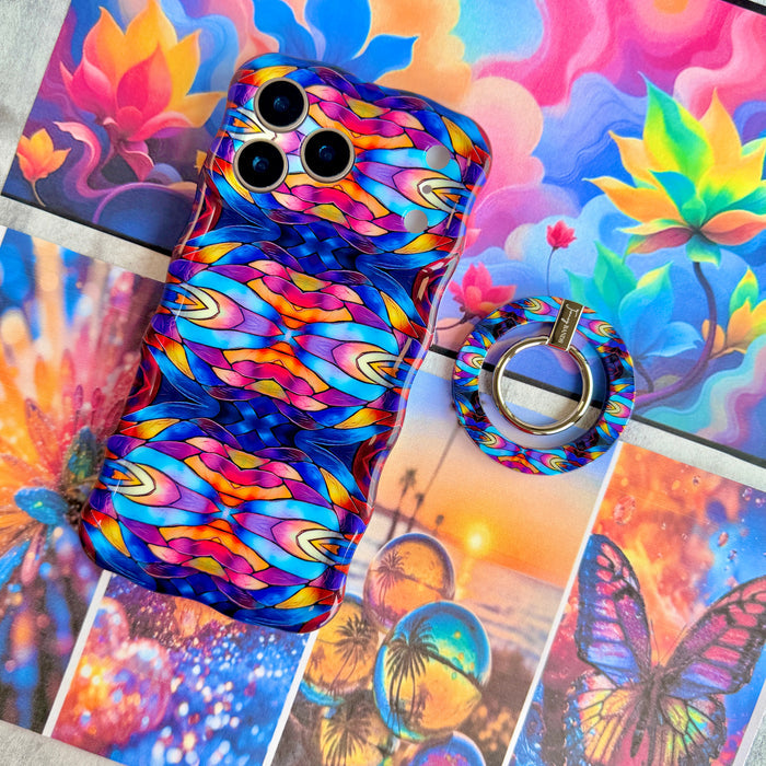 Stained Glass Dreams Wavy Luxe MagSafe Case for iPhone
