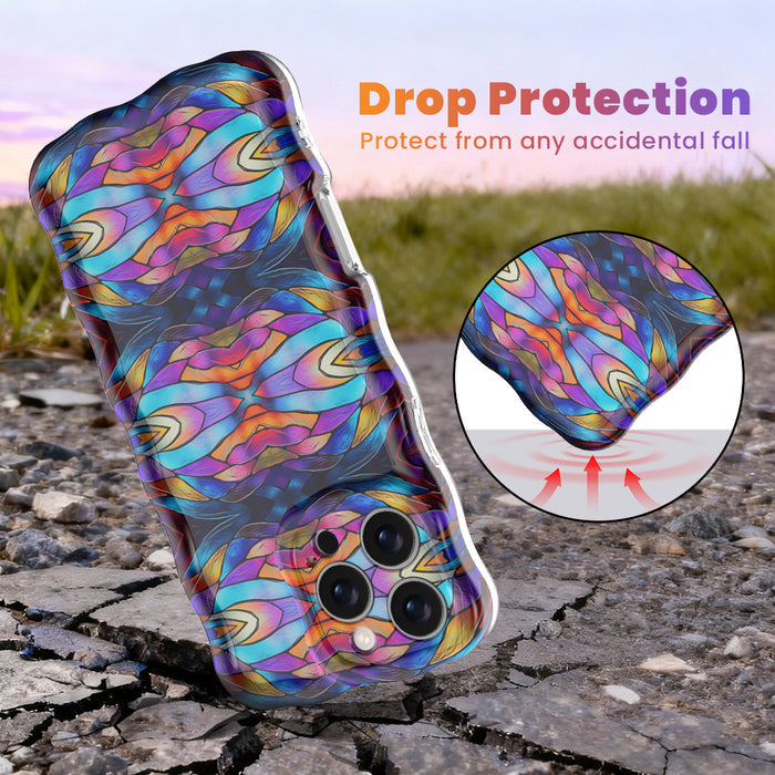 Stained Glass Dreams Wavy Luxe MagSafe Case for iPhone