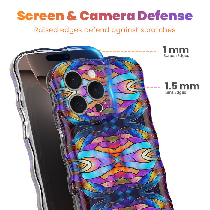 Stained Glass Dreams Wavy Luxe MagSafe Case for iPhone