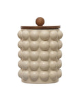 Stoneware Canister w Wood Lid - Small