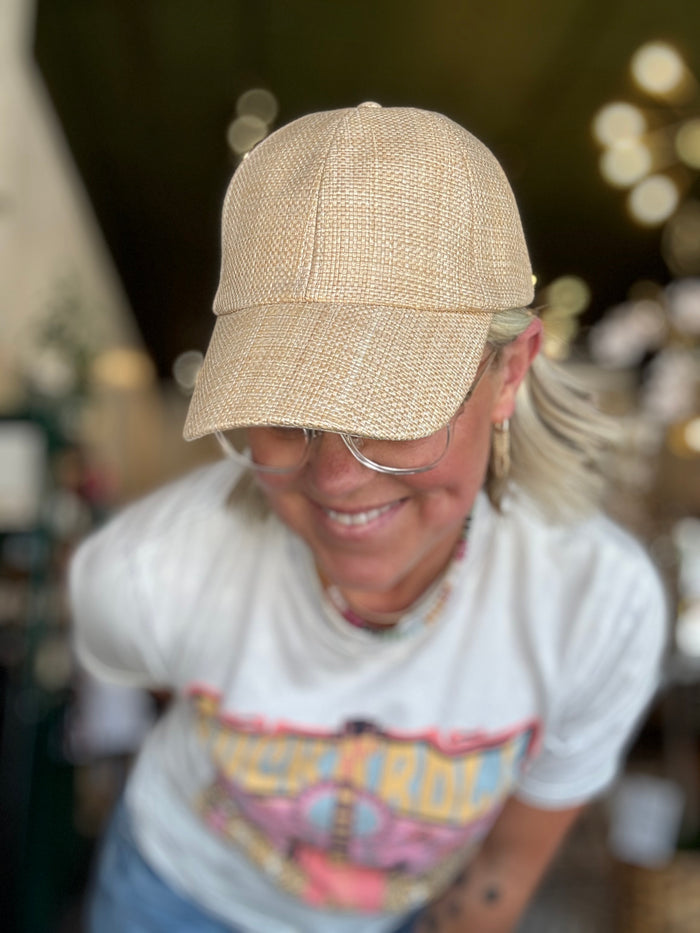 Straw Ball Cap - Olita Gifts & Goods