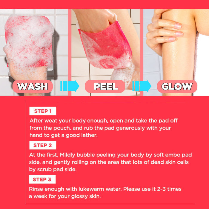 Strong Body Peeling Pad - Mom's Bath Recipe Intensive Exfoliation Mom's Bath Recipe Body Scrub  Pinky Cosmetics