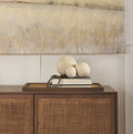 Sunita Set of 3 Beige Paper Mache Orbs - Magnolia Lane co. Home + Garden + Gift