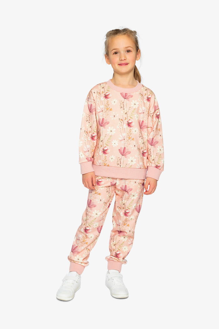 Sweatshirt Pink Printed Flowers-4