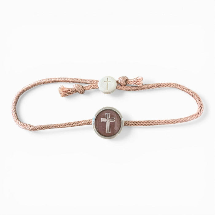 Tap To Pray® Survivor Series Bracelet: Sea Foam + Cross - Olita Gifts & Goods