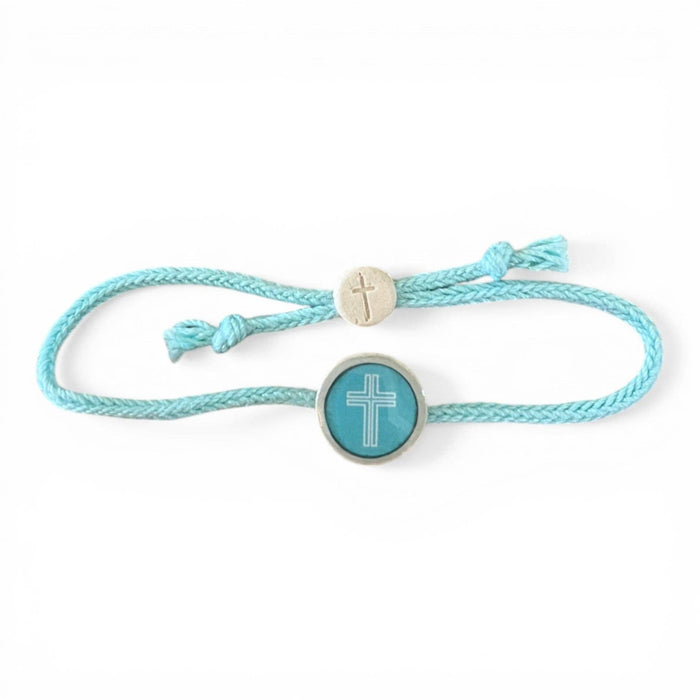 Tap To Pray® Survivor Series Bracelet: Sea Foam + Cross - Olita Gifts & Goods